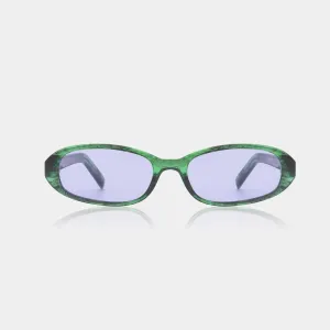 A.Kjaerbede Macy Sunglasses Green Marble Transparent