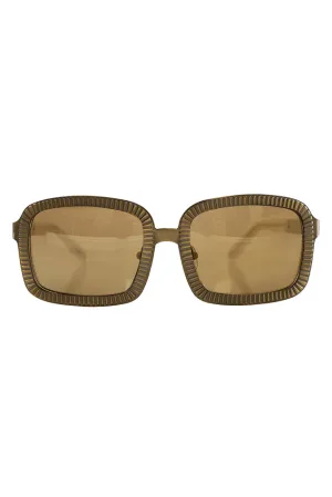 Alexander Wang C1 Antique Brass Rectangle Sunglasses