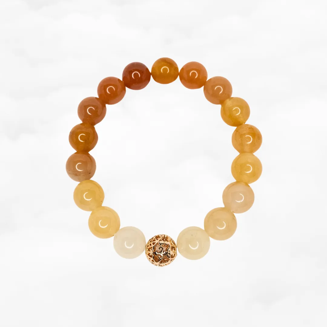 Beaded Gradient Carnelian Bracelet