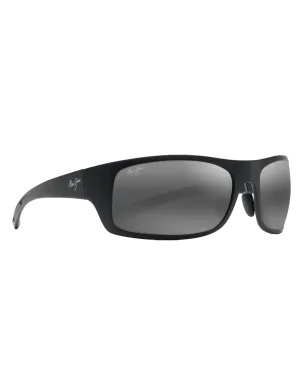 Big Wave Polarised Wrap Sunglasses in Matte Black Neutral Grey