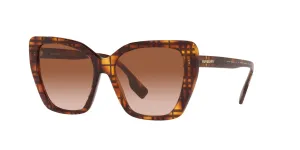 Burberry Women's 55mm Top Checker Havana Sunglasses BE4366-398213-55