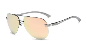 Classy Men Rimless Gasoline Aviator Sunglasses