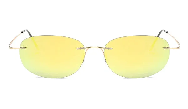 Classy Men Yellow Lightweight Oval Sunglasses