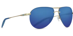 Costa Del Mar Helo Sunglasses - Matte Champagne Deep Blue/Turquoise/Green Mirror 580P