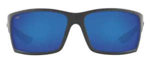 Costa Del Mar Reefton Matte Gray Frame - Blue Mirror 580 Glass Lens - Polarized Sunglasses