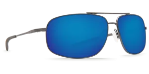 Costa Del Mar Shipmaster Sunglasses - Brushed Dark Gunmetal/Blue Mirror 580P