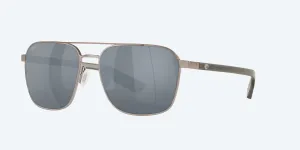 Costa Del Mar Wader Sunglasses - Brushed Gunmetal/Gray Silver 580P