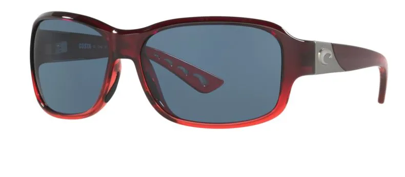 Costa Del Mar Womens Inlet Pomegranate Fade Frame - Gray 580 Plastic Lens - Polarized Sunglasses