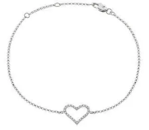 Diamond Heart Chain Bracelet