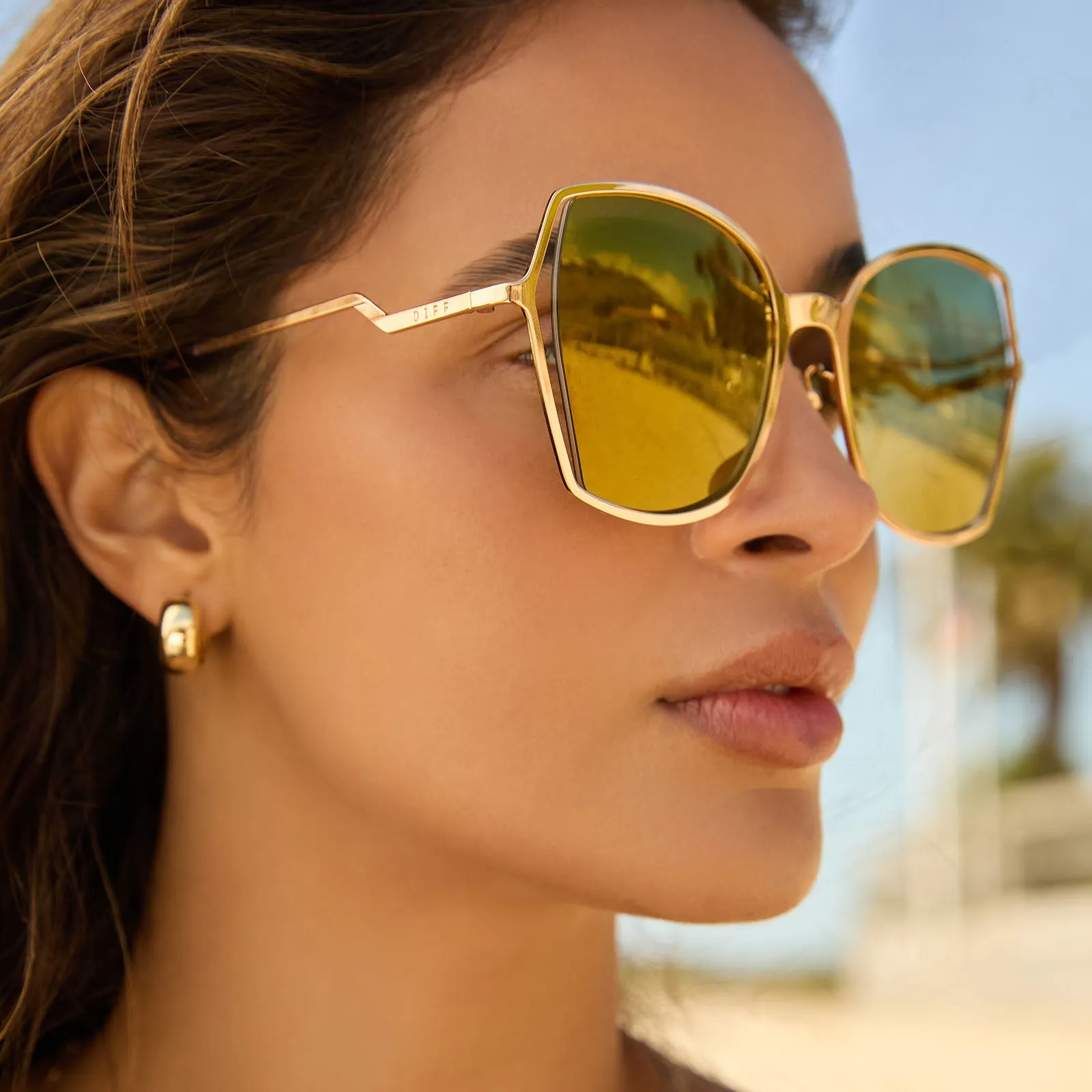 DONNA III - GOLD   MOSS MIRROR   POLARIZED SUNGLASSES