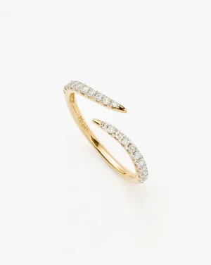 Fine Open Claw Ring | 14k Solid Gold/Diamond