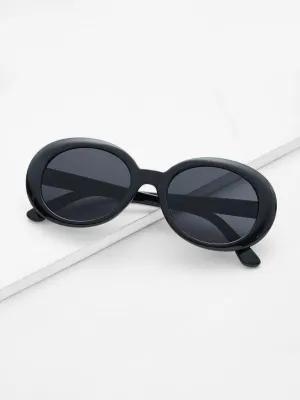 Flat Lens Cat Eye Sunglasses