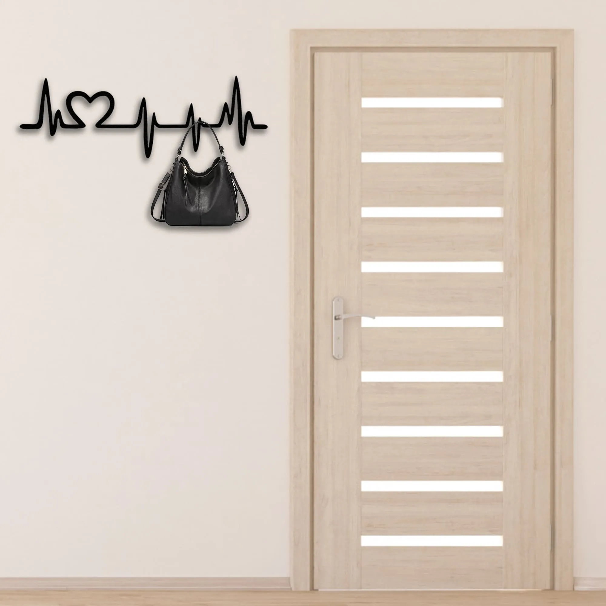 Heart Beat Rhythm Metal Coat Rack