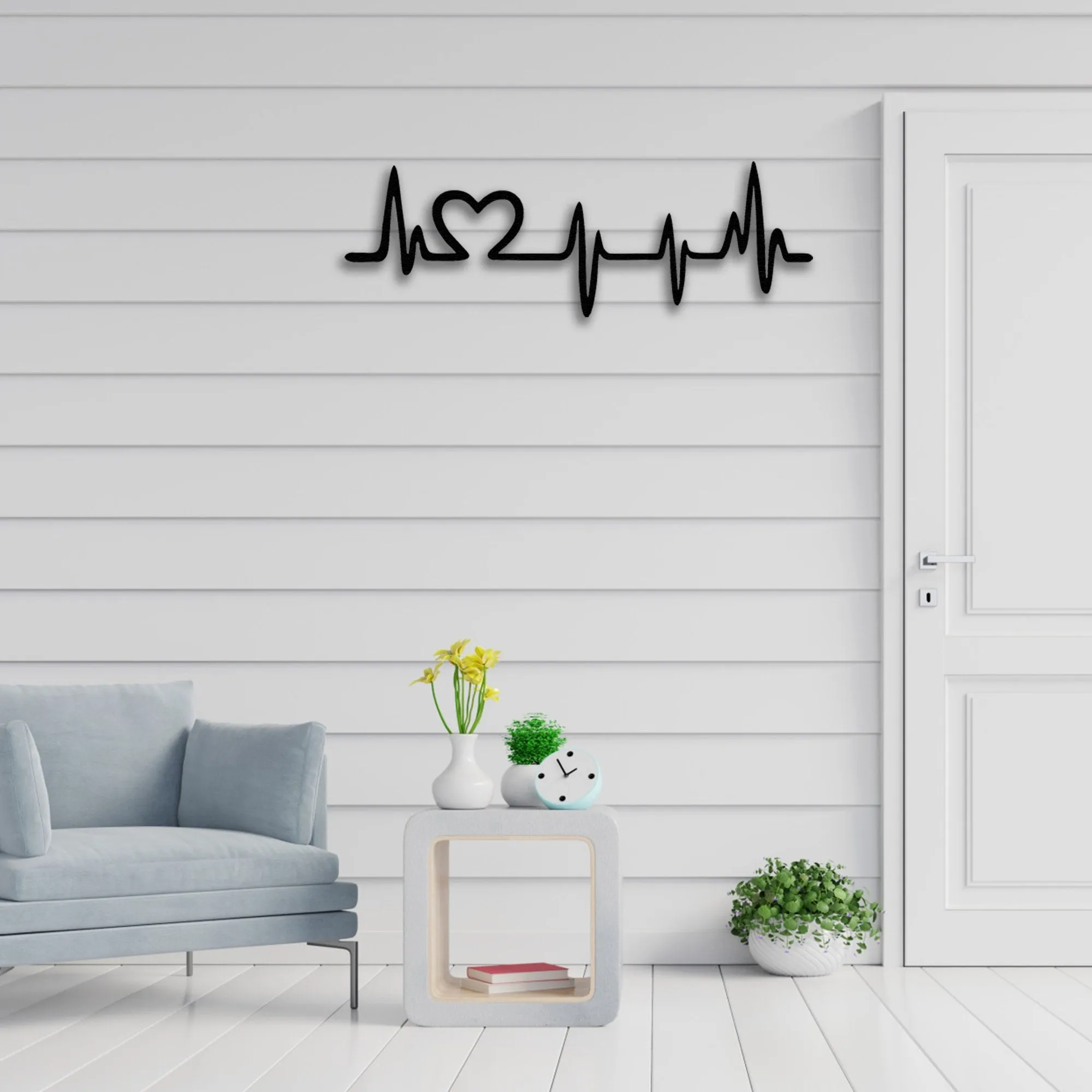 Heart Beat Rhythm Metal Coat Rack