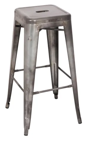 Kiara Antique Silver Bar Stool