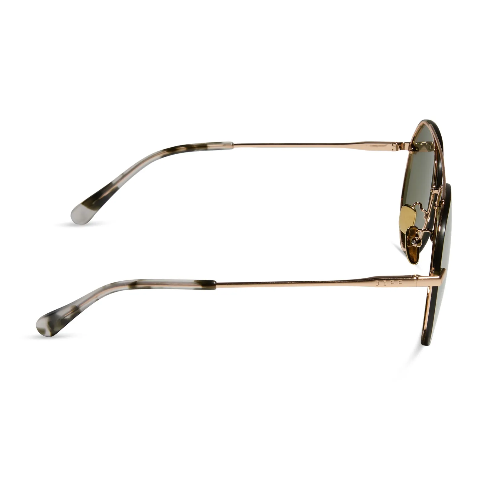 LENOX - BRUSHED GOLD   MOSS MIRROR   POLARIZED SUNGLASSES