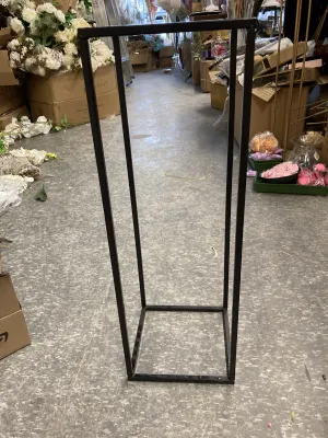 Modern Rectangular Stand Metal black Geometric Vases 24"