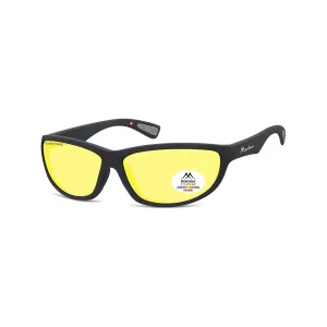 Montana Polarized - Cat - Rubbertouch - Black - Yellow Polarized High Contrast Lenses