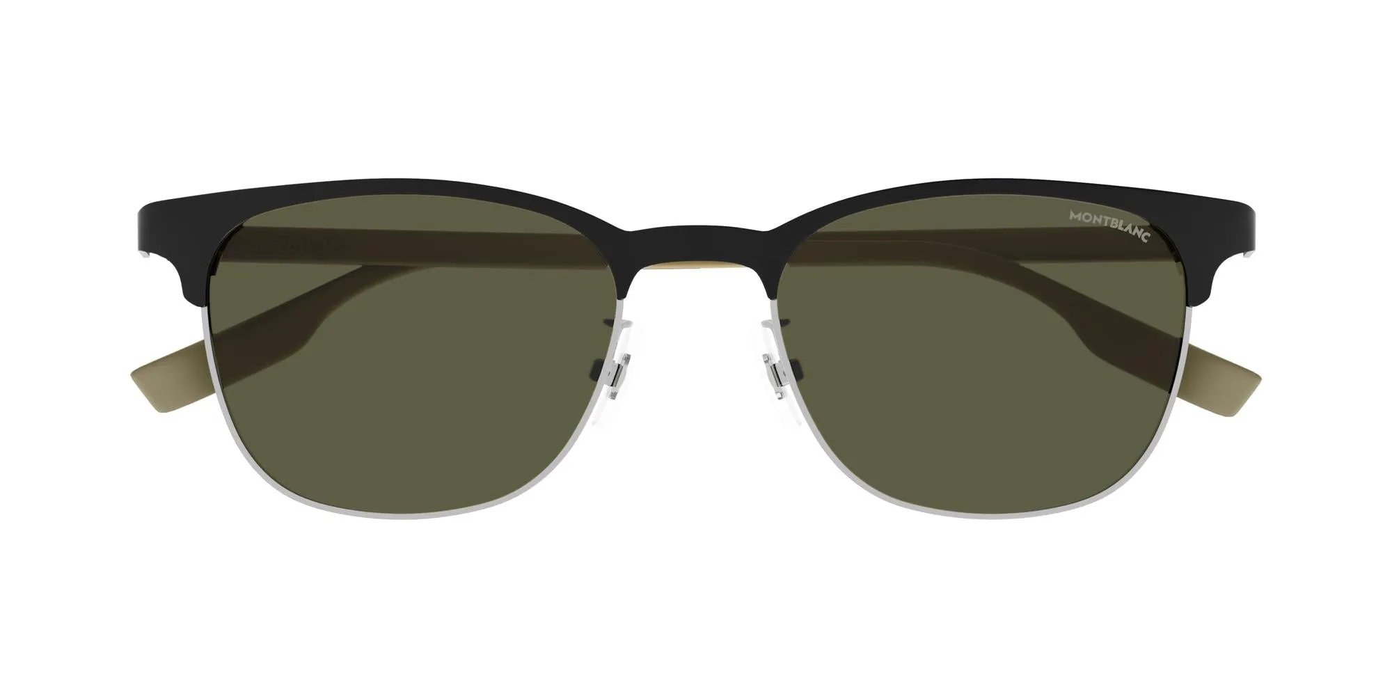 Montblanc Men's 53mm Black and Green Sunglasses MB0183S-004-53