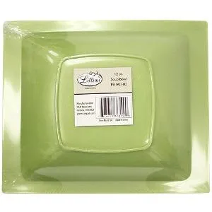 Pistachio 12 oz Rectangular Plastic Soup Bowls (Case Qty: 120)