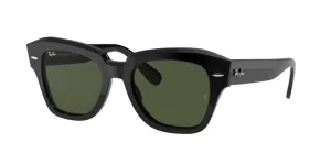 Ray-Ban State Street Non-Polarized Sunglasses - Black/G-15 Green