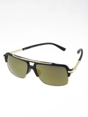 Rectangle Half Frame Sunglasses