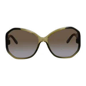 Salvatore Ferragamo Women Khaki Brown Sunglasses SF_942S_326_61mm