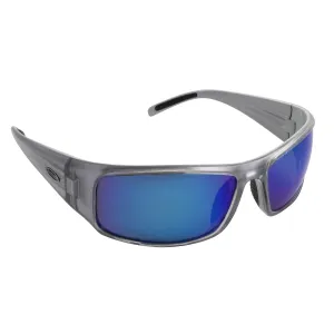 Sea Striker Thresher Sunglasses - 0271 - Crystal Silver Frame / Blue Mirror Lens