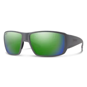 Smith Guide's Choice S Matte Cement Frame - ChromaPop Polarized Green Mirror Lens - Polarized Sunglasses