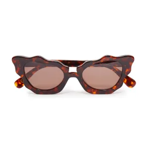 TORTOISE BEVERLY HILLS CAT-EYE SUNGLASSES